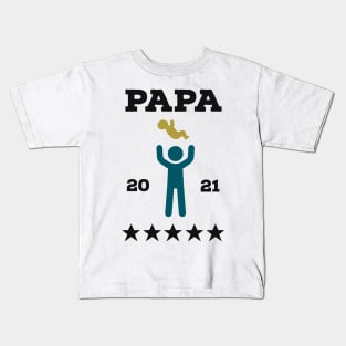 Papa 2021 Baby Announcement Future Dad Kids T-Shirt